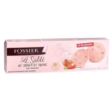 Biscuits Fossier sable au biscuit rose à la fraise 110gr