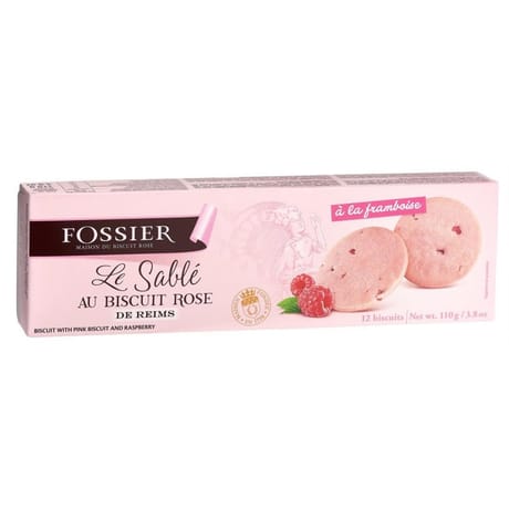 Biscuits Fossier sable au biscuit rose à la framboise 110gr