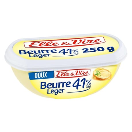 Elle & Vire beurre léger 41%mg tartine et cuisson doux barquette 250g