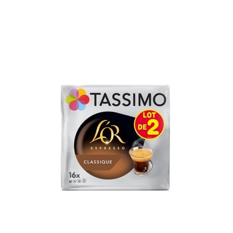 Tassimo L'or café dosettes espresso classique 2x16 208g