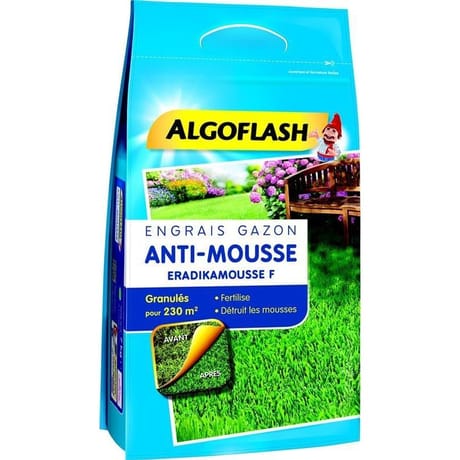 Algoflash engrais gazon anti-mousse 7 kg 230m