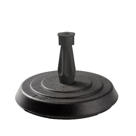Pied de parasol rond béton gris 14 kg pour tige diam 18 à 33 mm