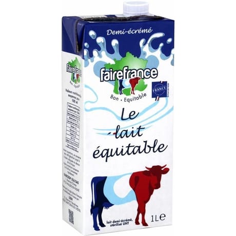 Fairefrance lait 1/2 écrémé stérilisé uht 1 l