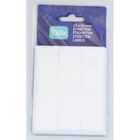 Etiquettes autoadhésives 25X50 mm 120 pcs