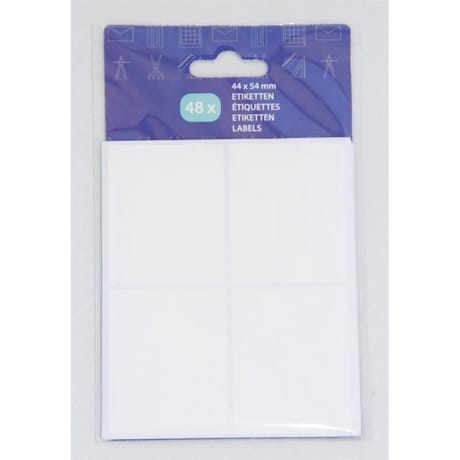 Etiquettes autoadhésives 44X54 mm 48 pcs