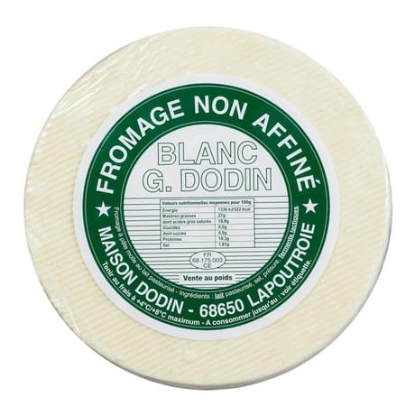 Fromage blanc nature dodin lait pasteurisé de vache