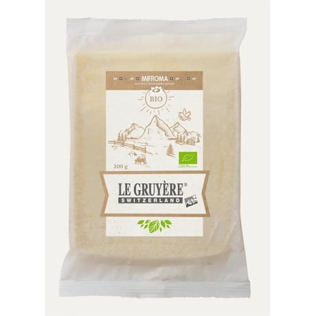 Gruyère doux 6 mois bio aop suisse plaquette 200g