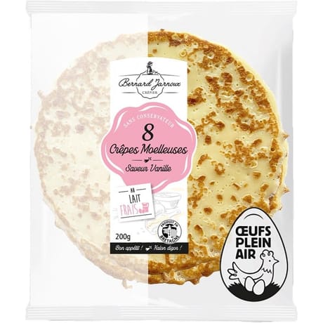 8 crêpes moelleuses vanille