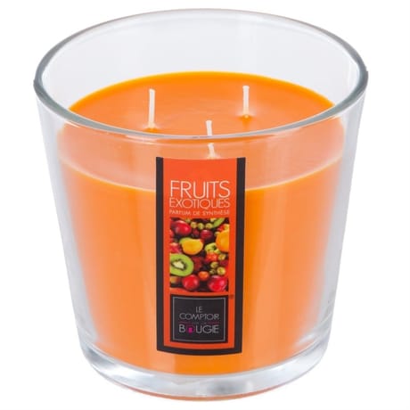 Bougie verre parfum fruits exotique 500g