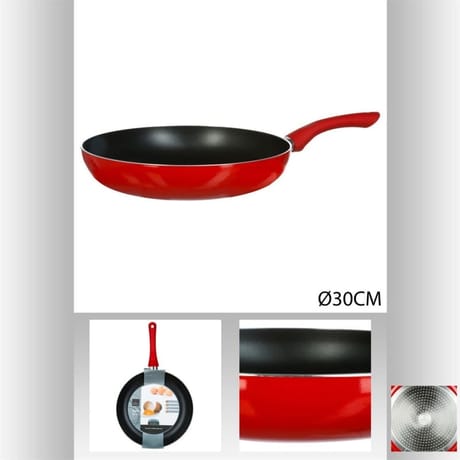 Poêle 30 cm essentielle rouge induction