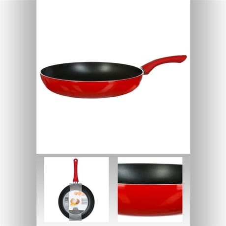 Poêle 28 cm essentielle rouge induction