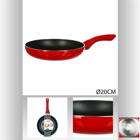 Poêle 20 cm essentielle rouge induction