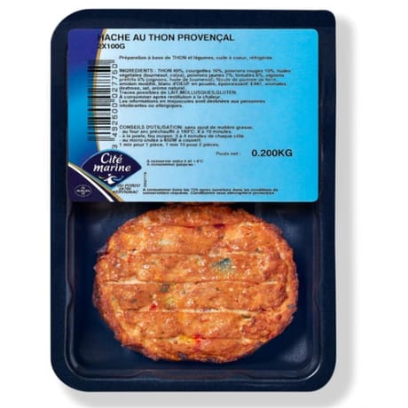 Haché au thon provencal cuit à coeur, refrigéré