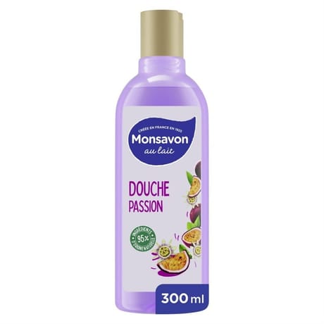 Monsavon au lait gel douche passion bien fruitée 300ml