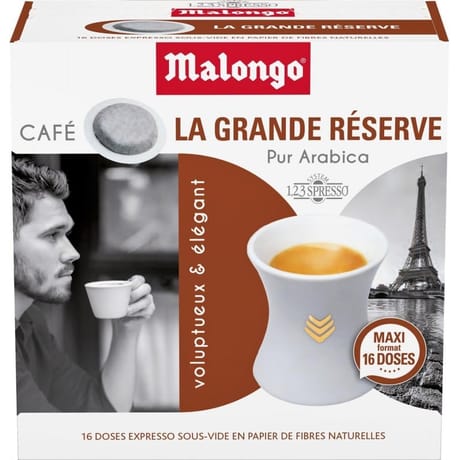 Malongo 16 doses expresso la grande reserve 104g