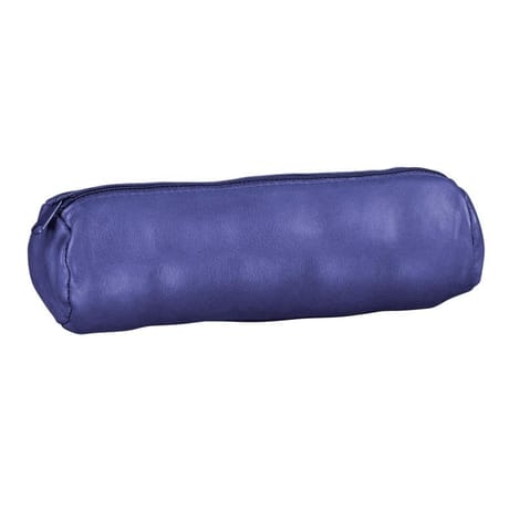 Trousse ronde cuir teinte encre