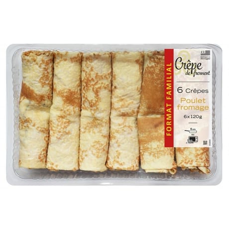 Crêpes poulet fromage 120g x6