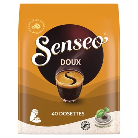 Senseo café 40 dosettes doux 277g