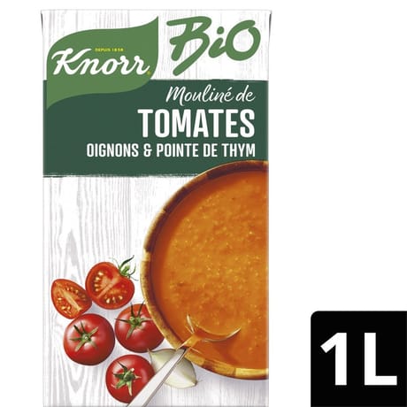 Knorr mouliné tomates oignons et pointe d'herbes bio 1l