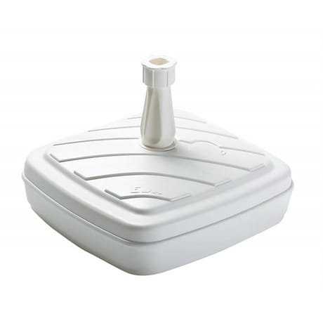Pied de parasol plastique carre blanc pour tige diam 18 à 33mm
