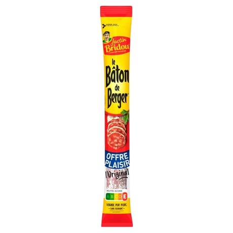 Justin Bridou saucisson baton de berger nature 250g offre plaisir