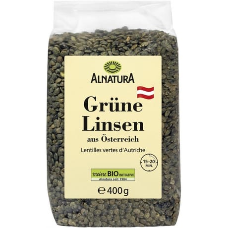 Alnatura lentilles vertes bio 400g