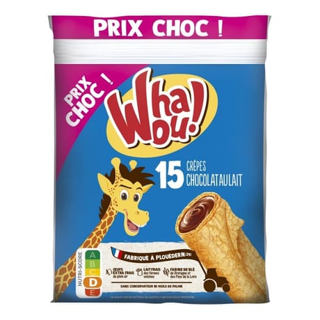 Whaou! crêpes chocolat au lait x15 480g prix choc
