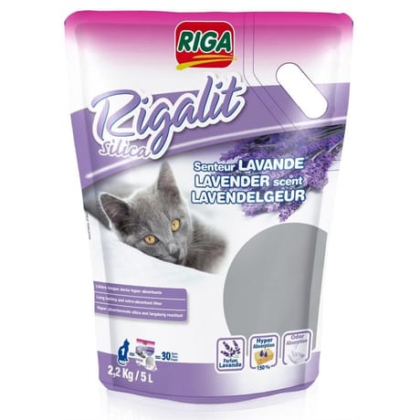 Riga riga'lit silica lavande 2.2kg pour chat