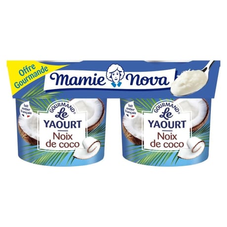 Mamie Nova yaourt gourmand noix de coco 4x150g offre gourmande