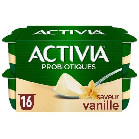 Activia bifidus saveur vanille sans arôme artificiel 16x125g