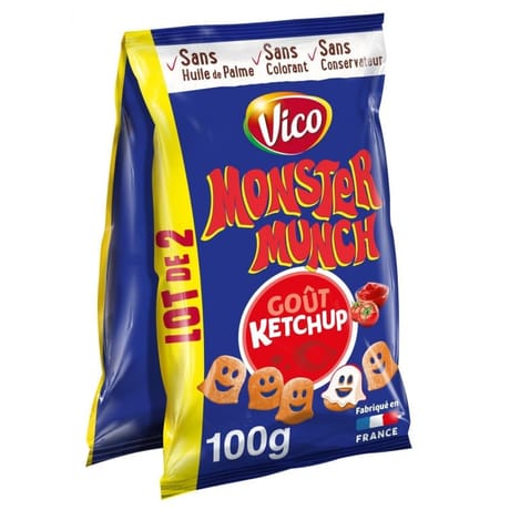 Monster munch ketchup format spécial 2x100g