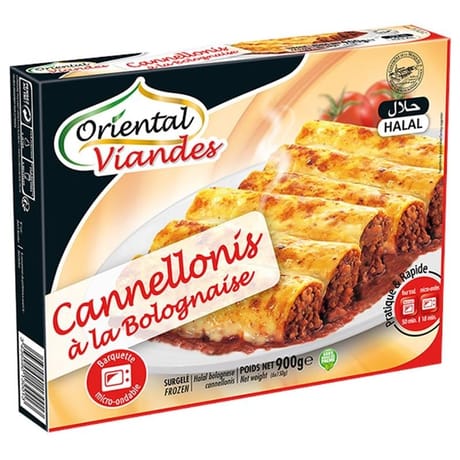 Oriental viandes cannellonis bolognaise halal 900g