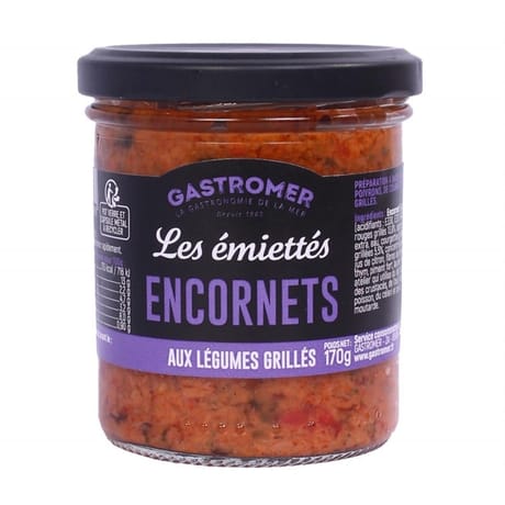 Emiettés encornet légumes grillés