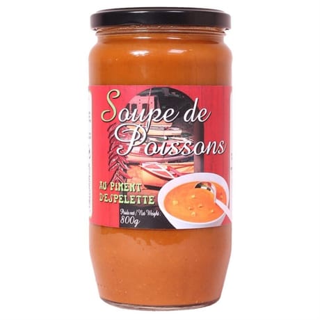 Soupe de poissons au pimen d'espelette