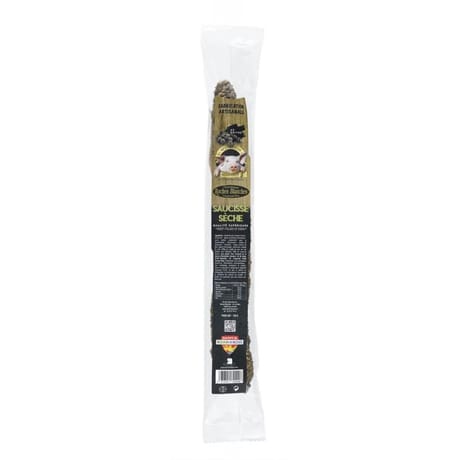 Saucisse sèche 100% porc normand au poivre noir 150g les roches blanches