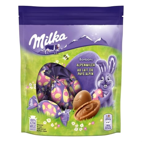 Milka bonbons fourrés lait alpin x1-86g