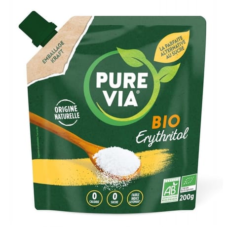 Pure via origines erythritol doypack 200g bio