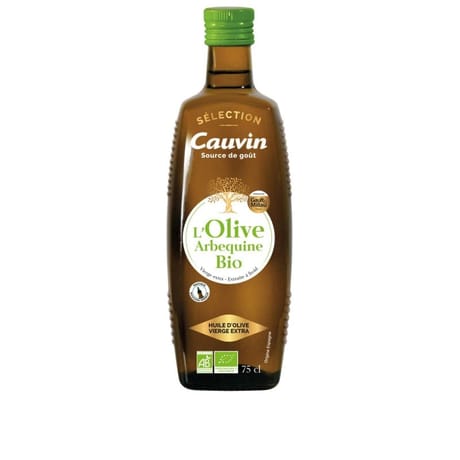 Cauvin huile vierge extra l'olive Arbequine bio sélection 75cl