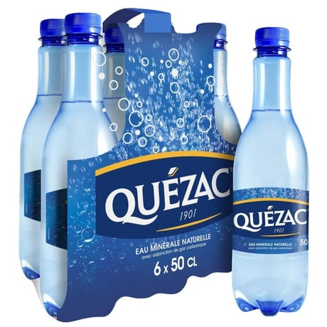 Quezac eau minérale naturelle gazeuse 6x50 cl