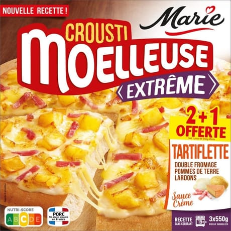 Marie 2 pizzas crousti moelleuse extrême tartiflette +1 offerte 1650g