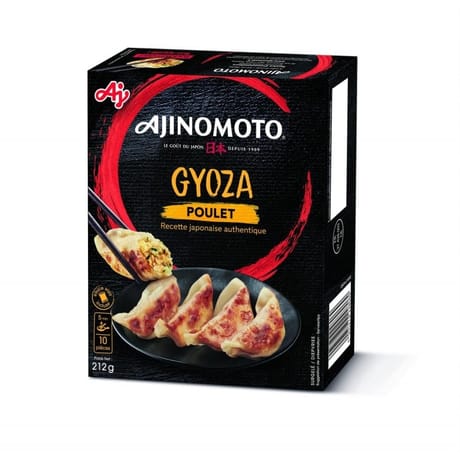 Ajinomoto gyoza poulet légumes sachet sauce soja 10 pièces 212g