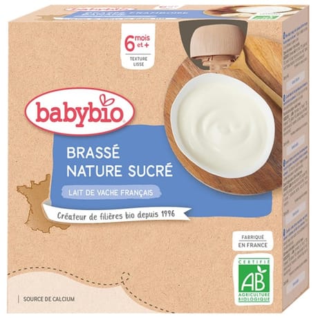 Babybio Gourde Brassé Nature dès 6 mois 4X85G