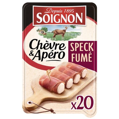 Soignon buchettes apéritif chèvre et speck x20 100g