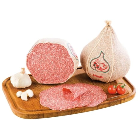 Salami à l'ail forme gousse