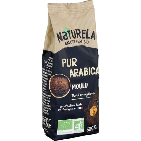 Naturela café moulu pur arabica bio  500g