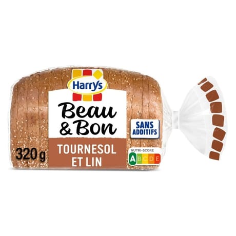 Harry's beau & bon pain de mie complet lin & tournesol 320g