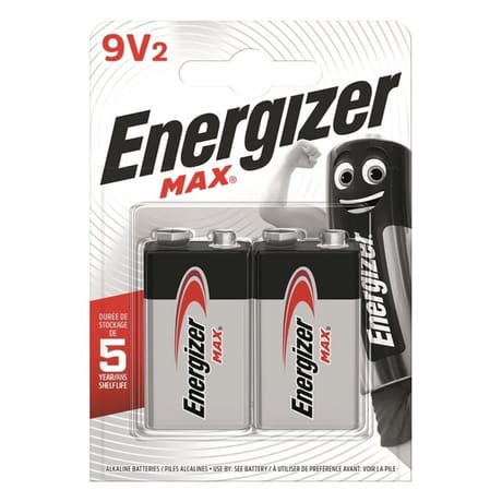 Energizer 2 piles Max 9v