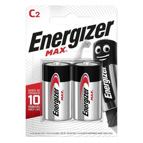 Energizer piles alcalines max c/lr14,pack de 2