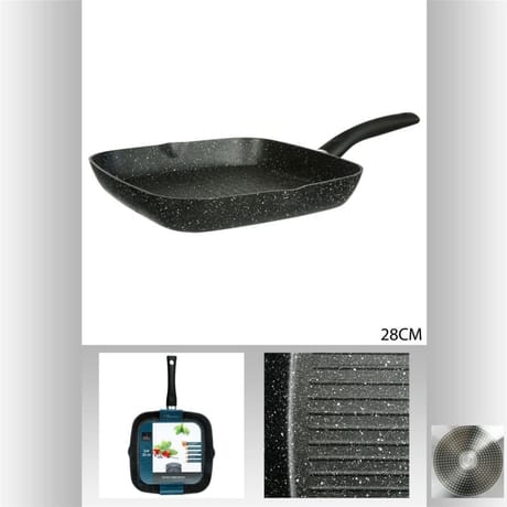 Poêle grill aluminium forgé 28 cm