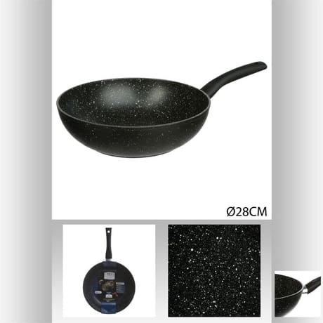 Wok aluminium forgé diamètre 28 cm "caractère"